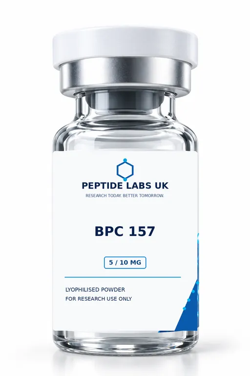 Peptide Labs UK white-cap silver-collar research vial